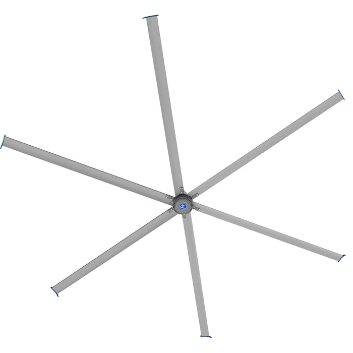 MRCOOL® Cool Blade MCFAN24XBGR Industrial HVLS Fan - 24 Foot Diameter - 6 Blades - 240V 60Hz 1 Phase - Gray - MCFAN24XBGR  Mini Split Systems Direct
