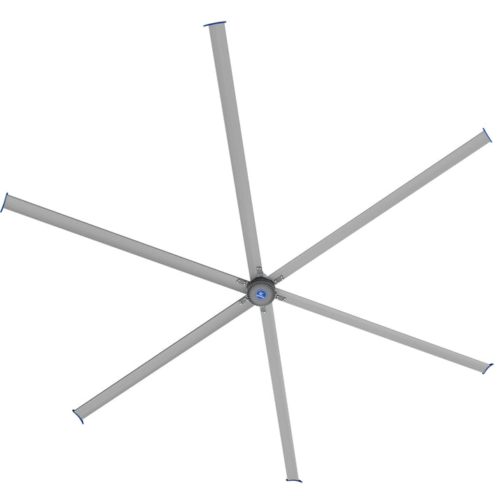 MRCOOL® Cool Blade MCFAN24XBGR Industrial HVLS Fan - 24 Foot Diameter - 6 Blades - 240V 60Hz 1 Phase - Gray - MCFAN24XBGR  Mini Split Systems Direct