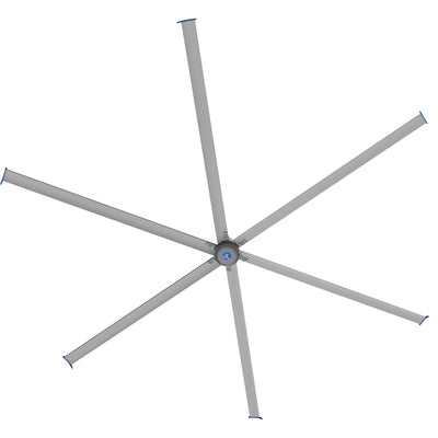 MRCOOL® Cool Blade MCFAN24XBGR Industrial HVLS Fan - 24 Foot Diameter - 6 Blades - 240V 60Hz 1 Phase - Gray - MCFAN24XBGR  Mini Split Systems Direct