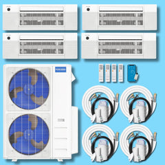 MRCOOL® DIY 5th Gen 55,000 BTU 22 SEER2 4-Zone Ceiling Cassette Ductless Mini-Split Air Conditioner and Heat Pump - DIY-MULTI6-55HP230D-O-BYO4ZCASS  Mini Split Systems Direct