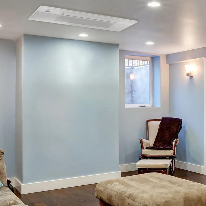 MRCOOL DIY 5th Gen Ceiling Cassette 1 Zone 18000 BTU 22 SEER Ductless Mini Split Heat Pump R454B - DIY-18-HP-CS-230D25-O  Mini Split Systems Direct