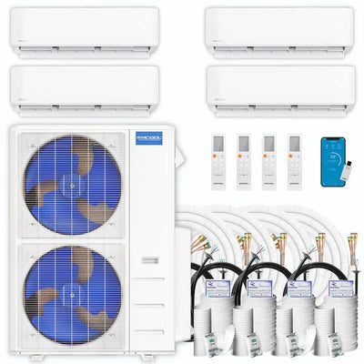 MRCOOL® DIY 5th Gen Multi-Zone 4-Zone 48,000 BTU 21.8 SEER2 (9K + 9K + 12K + 24K) Ductless Mini-Split Air Conditioner and Heat Pump - DIY-MULTI6-48 / DIY-09-2 / DIY-12 / DIY-24  Mini Split Systems Direct