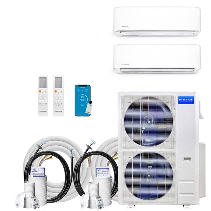 MRCOOL® DIY Mini Split 45,000 BTU 20.5 SEER 2 Zone Ductless Air Conditioner and Heat Pump 9K + 36K - DIYM248HPW02C00-DIYM248HPW02C01-DIYM248HPW02C02-DIYM248HPW02C04-DIYM248HPW02C06  Mini Split Systems Direct