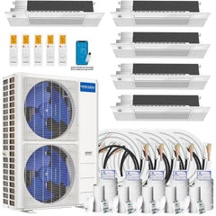 MRCOOL® DIY Mini Split 48,000 BTU 20.5 SEER 5 Zone Ceiling Cassette Ductless Air Conditioner and Heat Pump - 9K + 9K + 9K + 9K + 12K - DIYM548HPC01C00-00  Mini Split Systems Direct
