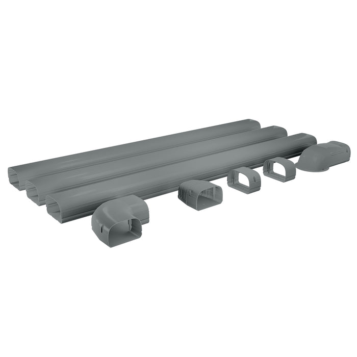 MRCOOL® LineGuard 4.5 in. 16-Piece Complete Line Set Cover Kit for Ductless Mini-Split or Central System (Gray) - MLG450-G  Mini Split Systems Direct
