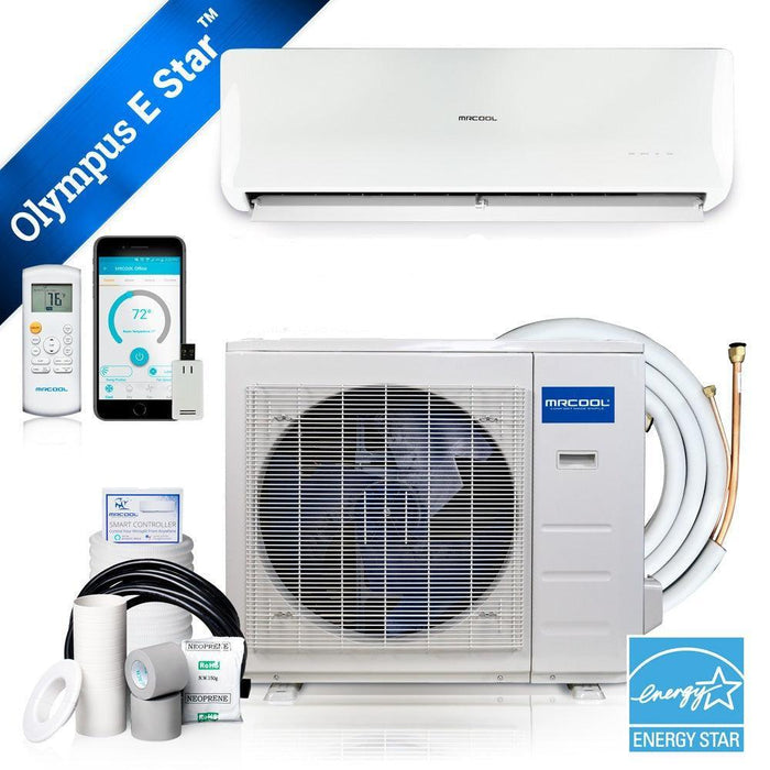 MRCOOL® Olympus Energy Star 18,000 BTU 20.8 SEER 1.5 Ton Ductless Mini Split Air Conditioner and Heat Pump 230V/60Hz (O-ES-18-HP-230E) - O-ES-18-HP-230B  Mini Split Systems Direct