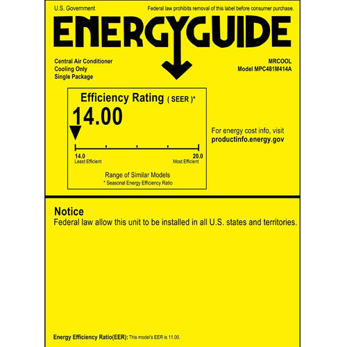 MRCOOL® Signature Series 48K BTU 4 Ton 14 SEER Louvered Air Conditioner Package Unit - Multiposition - MPC481M414A  Mini Split Systems Direct