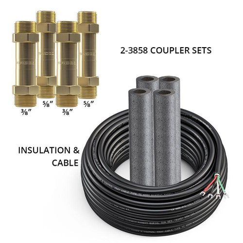 MRCOOL® DIY 4th/5th Gen Line Set Coupler Kit (Two sets of 3/8" x 5/8" Couplers) with 75 ft. of Communication Wire for 24K & 36K Line Sets - DIYCOUPLER-3858K75  Mini Split Systems Direct