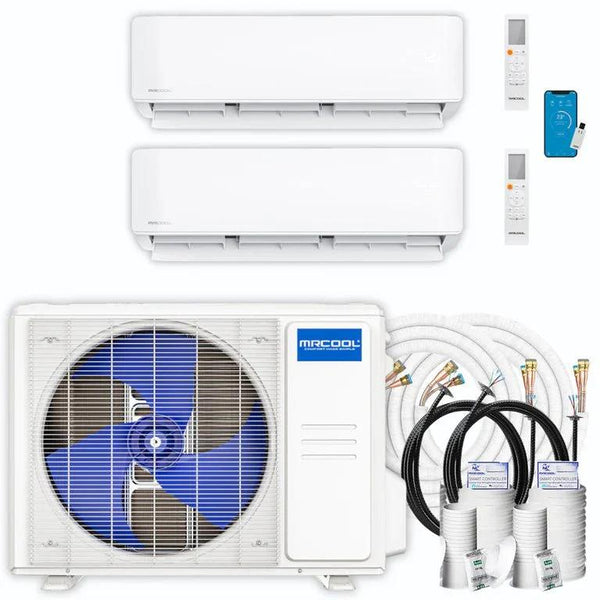 MRCOOL® DIY 5th Gen Multi-Zone 2-Zone 18,000 BTU 23.9 SEER2 (9K + 9K) Ductless Mini-Split Air Conditioner and Heat Pump