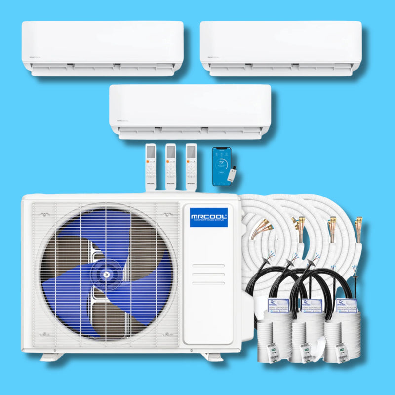 MRCOOL® DIY 5th Gen Multi-Zone 3-Zone 27,000 BTU 23 SEER2 (6K + 6K + 24K) Ductless Mini-Split Air Conditioner and Heat Pump