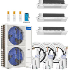 MRCOOL® DIY Mini Split 48,000 BTU 20.5 SEER 3 Zone Ceiling Cassette Ductless Air Conditioner and Heat Pump - 12K + 18K + 18K