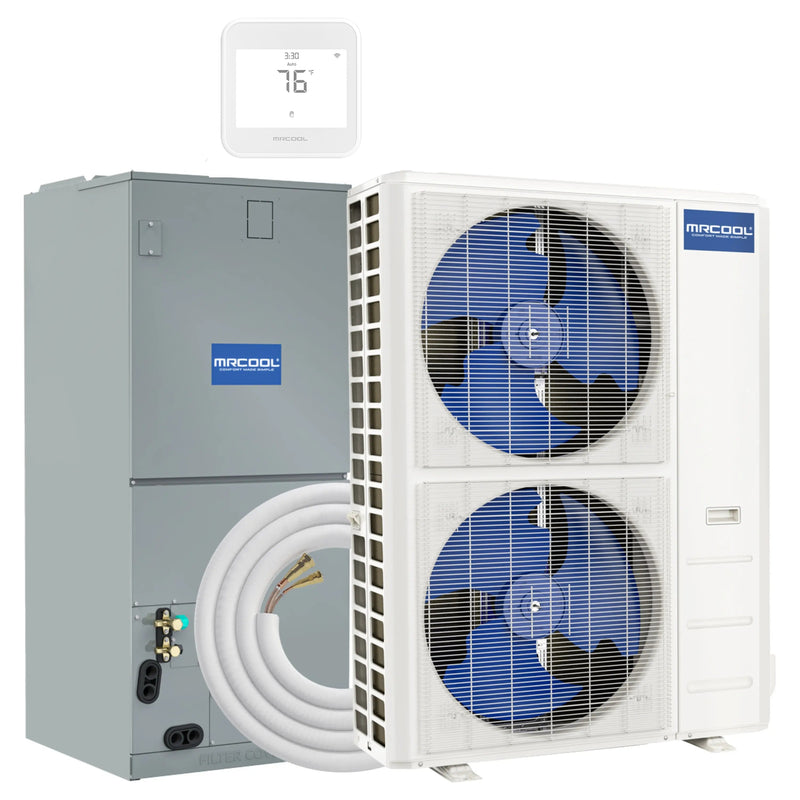 MRCOOL® VersaPro 2nd Gen 5 Ton 15.2 SEER2 Central Ducted DC Inverter Heat Pump Split System with Smart Wi-Fi Thermostat and Wireless Remote Control - Multiposition - MVP-60-HP-230A00-O