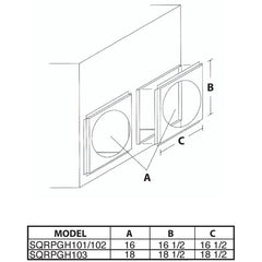 McDaniel Metals SQRPGH103 Horizontal Square to Round Adaptors (18 inch diameter) for Large Chassis Goodman Self-Contained Units - Pack of 2