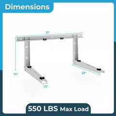 Mini Split Wall Mounting Bracket for 12000-24000 BTU Universal Ductless AC - 49271358  Mini Split Systems Direct