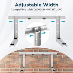 Mini Split Wall Mounting Bracket for 12000-24000 BTU Universal Ductless AC - 49271358  Mini Split Systems Direct