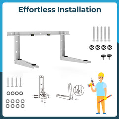Mini Split Wall Mounting Bracket for 6000-12000 BTU Universal Ductless AC