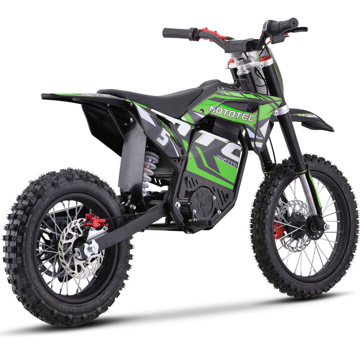 MotoTec 60v 2000w Pro Electric Dirt Bike Lithium Green - MT-Dirt-Pro-2000_Green  Mini Split Systems Direct