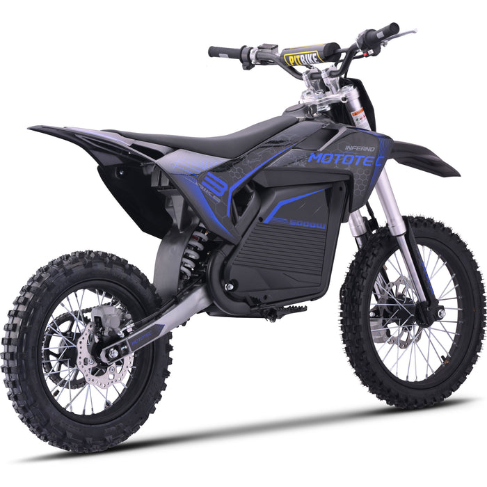 MotoTec 72v 5000w Pro Electric Dirt Bike Lithium Blue - MT-Dirt-Pro-5000_Blue  Mini Split Systems Direct