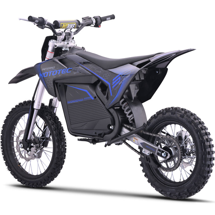 MotoTec 72v 5000w Pro Electric Dirt Bike Lithium Blue - MT-Dirt-Pro-5000_Blue  Mini Split Systems Direct
