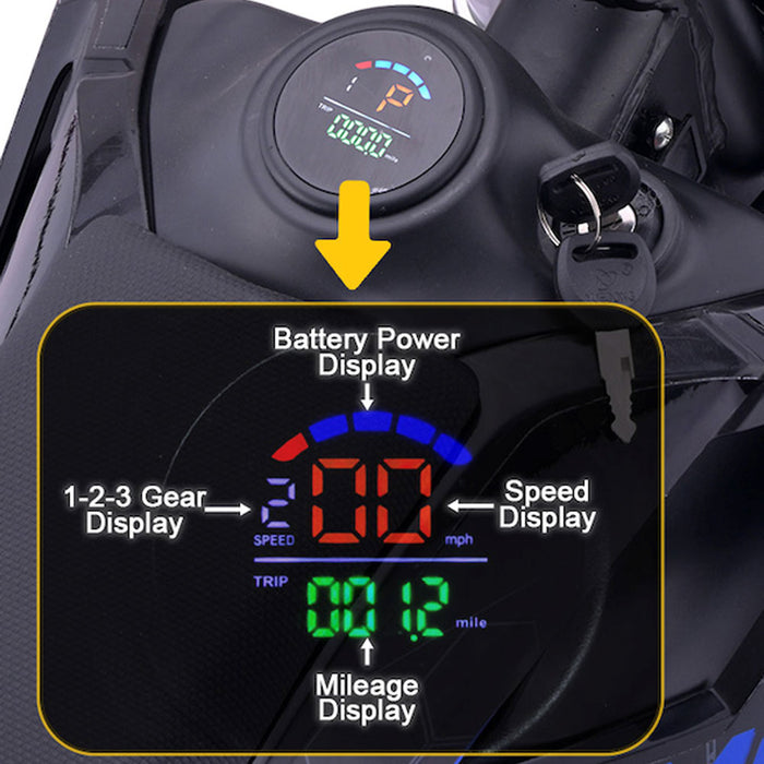 MotoTec 72v 5000w Pro Electric Dirt Bike Lithium Blue - MT-Dirt-Pro-5000_Blue  Mini Split Systems Direct