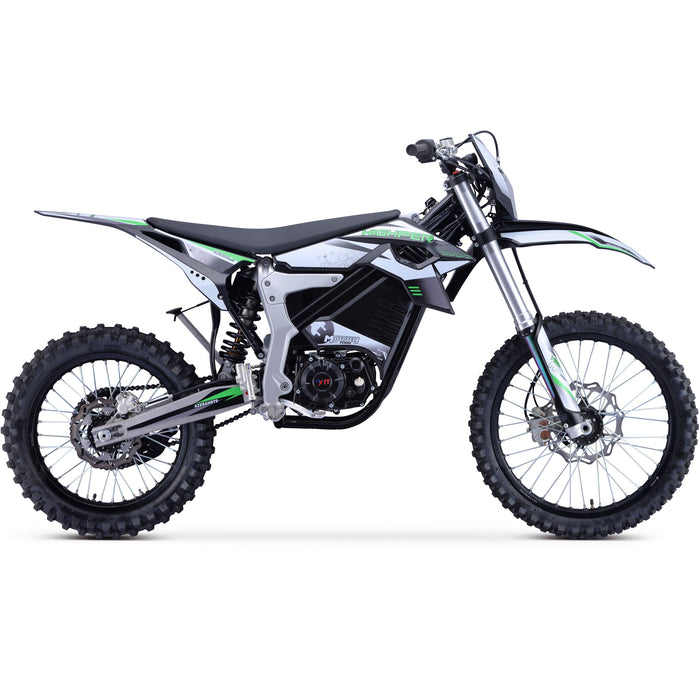 MotoTec Venom 72v 12000w Electric Dirt Bike White - MT-Venom-72v-12000w_White  Mini Split Systems Direct