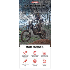 MotoTec Venom 72v 12000w Electric Dirt Bike White - MT-Venom-72v-12000w_White  Mini Split Systems Direct