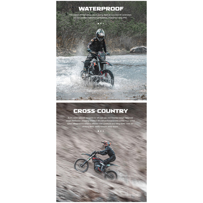 MotoTec Venom 72v 12000w Electric Dirt Bike White - MT-Venom-72v-12000w_White  Mini Split Systems Direct