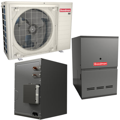Goodman 2.5 Ton 17.5 SEER2 R-32 Dual Fuel System | GZV6SA3010 + CAPEA3626B3 + GCVC800603BX | 17½