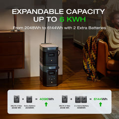 EF ECOFLOW Portable Power Station DELTA 2 Max with Protective Cover, 2400W LFP Solar Generator, Full Charge in 1 Hr, 2048Wh Solar Powered Generator for Home Backup - B0DZ6SKPG5-B0D1CN8MLS-B0DZ6NC53P-B0CYGNVG5W  Mini Split Systems Direct