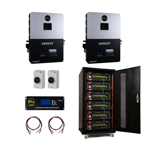 Off-Grid EG4 System Bundle - 12kW 120/240V Output / 48VDC - 30.72kWh EG4 Lithium Battery Bank | 2 x EG4 6000XP | 6x EG4 Server Rack Batteries [BNDL-E0008] - bndl-e0008-6X-bndl-e0008-6X-1  Mini Split Systems Direct