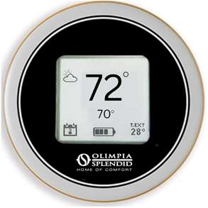 Olimpia Splendid Maestro Pro Black and White Wireless Round Thermostat WiFi Ready - SKU B1126 - B1126  Mini Split Systems Direct