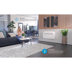 Olimpia Splendid Maestro Smart 9 Heat Pump 9,000 BTU 115V 1 Stage Compressor and 3 Speed Motor Through-the-Wall Air Conditioner with Heat and Remote - Includes Condensate Base Pane Heater