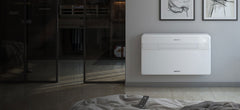 Olimpia Splendid Maestro Pro Inverter 12 Heat Pump 12,000 BTU 115V Variable Speed Through-the-Wall Air Conditioner with Heat and Remote - Includes Condensate Base Pane Heater