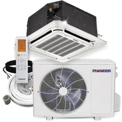 Pioneer® 12,000 BTU 22.7 SEER2 8-Way Compact Cassette Mini-Split Air Conditioner Heat Pump System Full Set 230V - CYB012GMFILCAD-CYB012GMFILCAD-10-CYB012GMFILCAD-16-CYB012GMFILCAD-25-CYB012GMFILCAD-33  Mini Split Systems Direct
