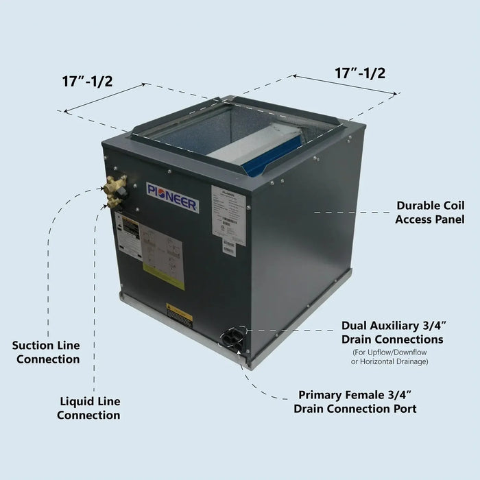 Pioneer® 18,000~36,000 BTU Furnace-Connect Multi-Position Cased AC Heat Pump A-Coil - AR1836-UFX18HC  Mini Split Systems Direct