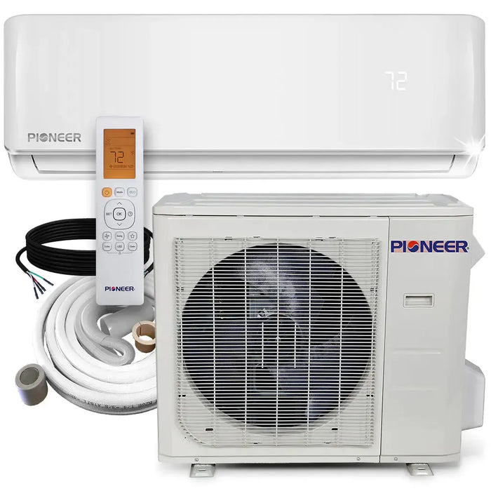 Pioneer® 36,000 BTU 17.5 SEER2 Ductless Mini-Split Inverter+ Air Conditioner Heat Pump System Full Set 230V - WYS036GMFI20RL-WYS036GMFI20RL-10-WYS036GMFI20RL-16-WYS036GMFI20RL-25-WYS036GMFI20RL-33  Mini Split Systems Direct