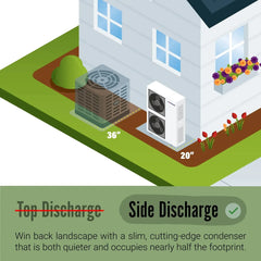 Pioneer® 48,000 BTU 17.5 SEER2 Ducted Central Split Inverter+ Condenser AC Heat Pump Outside Section 230V - YH4248GHFD18R2  Mini Split Systems Direct