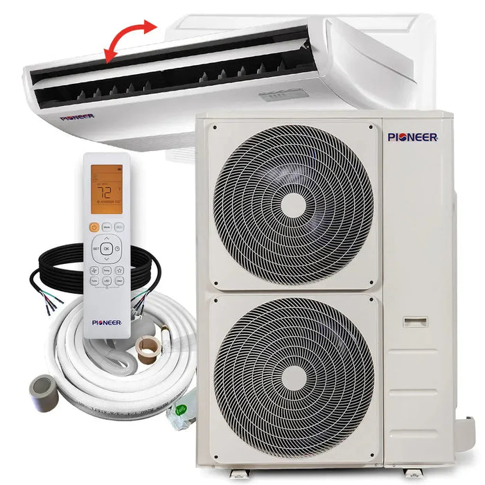 Pioneer® 48,000 BTU 18.9 SEER2 Floor/Ceiling Mini-Split Inverter+ Air Conditioner Heat Pump System Full Set 230V - UYB048GMFILCBD-UYB048GMFILCBD-10-UYB048GMFILCBD-16-UYB048GMFILCBD-25-UYB048GMFILCBD-33  Mini Split Systems Direct