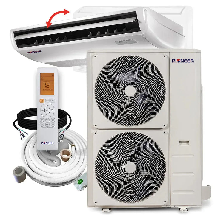 Pioneer® 48,000 BTU 18.9 SEER2 Floor/Ceiling Mini-Split Inverter+ Air Conditioner Heat Pump System Full Set 230V - UYB048GMFILCBD-UYB048GMFILCBD-10-UYB048GMFILCBD-16-UYB048GMFILCBD-25-UYB048GMFILCBD-33  Mini Split Systems Direct