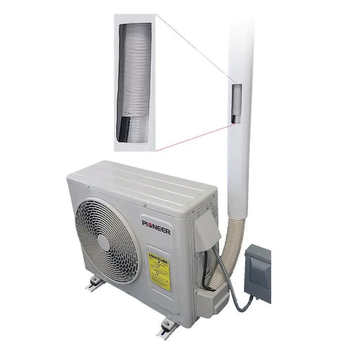 Pioneer® Decorative PVC Line Cover Kit for Mini Split Air Conditioners & Heat Pumps - IKT-LCVR4P-KIT-IKT-4WID2-LVCR  Mini Split Systems Direct