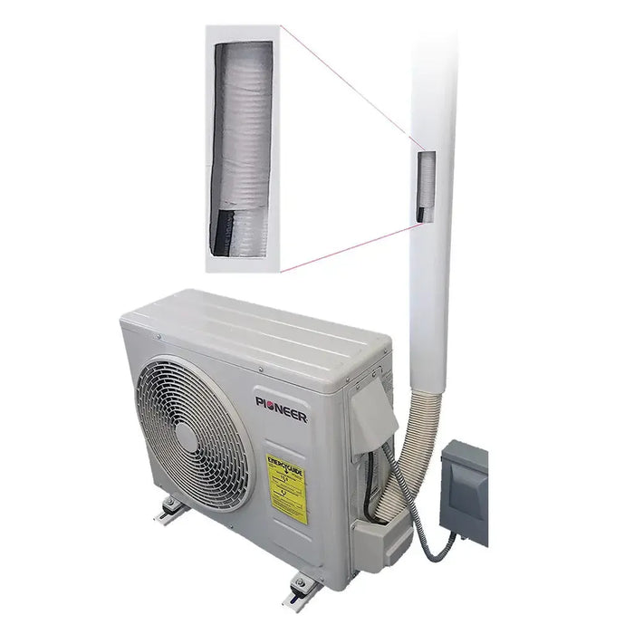 Pioneer® Decorative PVC Line Cover Kit for Mini Split Air Conditioners & Heat Pumps - IKT-LCVR4P-KIT-IKT-4WID2-LVCR  Mini Split Systems Direct