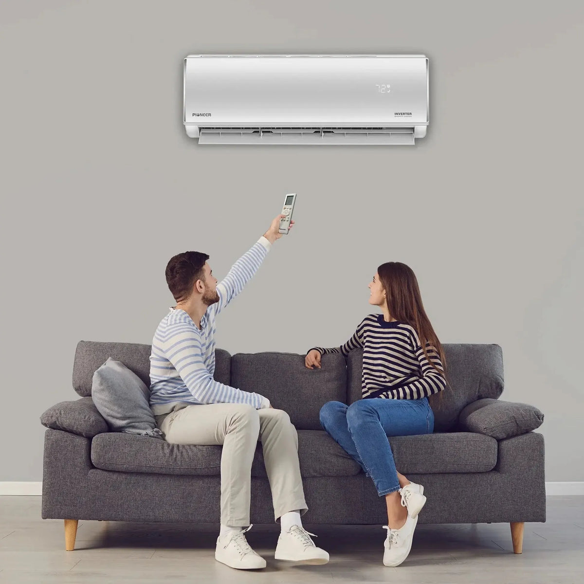 Pioneer® Diamante Essenza™ 11,500 BTU 17 SEER2 115V High-Wall Ductless Mini-Split Air Conditioner Inverter Heat Pump with 16 Ft. Kit - WYT012ALUI17RL  Mini Split Systems Direct