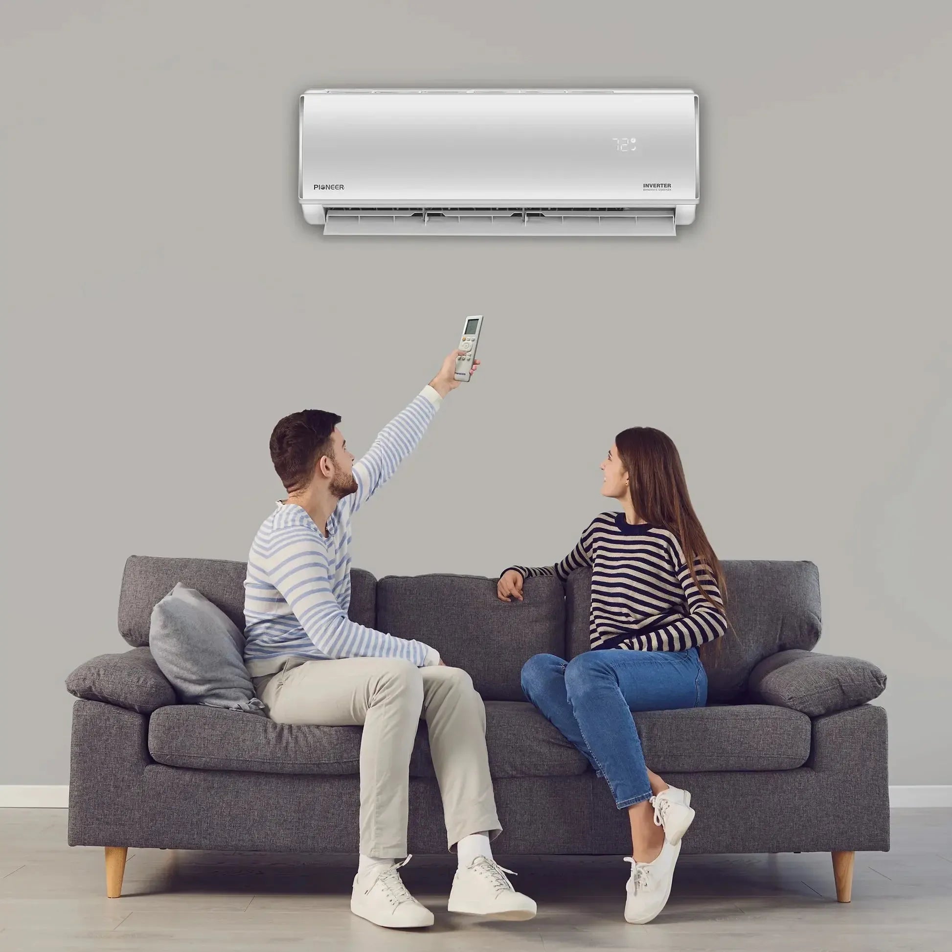 Pioneer Diamante Essenza 17,000 BTU 17 SEER2 230V High-Wall Ductless Mini-Split Air Conditioner Inverter Heat Pump with 16 Ft. Kit - Thumbnail 5