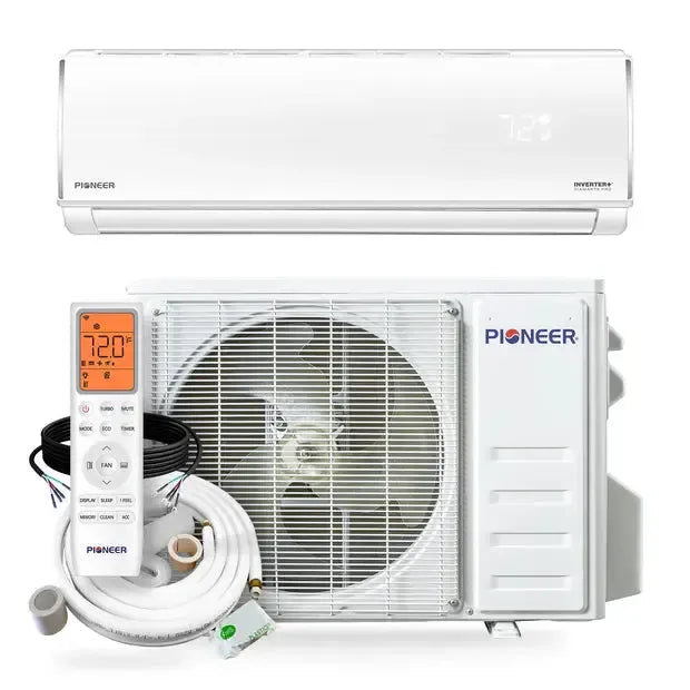 Pioneer® Diamante Pro™ 18,000 BTU 21 SEER2 230V High-Wall Ductless Mini-Split Air Conditioner Inverter Heat Pump with 16 Ft. Kit - WYT018GLSI20RL  Mini Split Systems Direct
