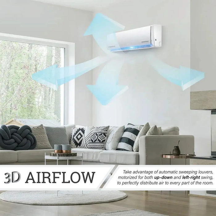 Pioneer® Diamante Pro Series 24,000 BTU 19 SEER2 Ductless Mini-Split Air Conditioner Inverter+ Heat Pump Full Set 230V with 16 Ft. Kit - WYT024GLFI19RL  Mini Split Systems Direct