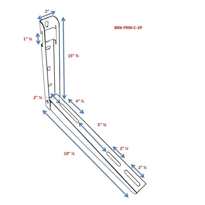 Pioneer® Folding Mounting Bracket for Mini Split Unit with Leveler - BRK-FRM-C-2P-BRK-FRM-C-3P  Mini Split Systems Direct