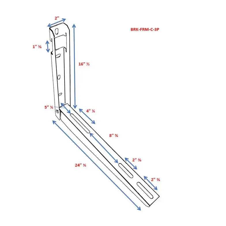 Pioneer® Folding Mounting Bracket for Mini Split Unit with Leveler - BRK-FRM-C-2P-BRK-FRM-C-3P  Mini Split Systems Direct