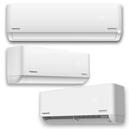 Pioneer® Triple Split 36000 BTU 3-Ton Quantum Ultra Wi-Fi 22.5 SEER2 Energy-Star Multi (3) Zone Wall Mount Air Conditioner Heat Pump 230-Volt - WYT040GLSI24M4-12W-12W-12W  Mini Split Systems Direct