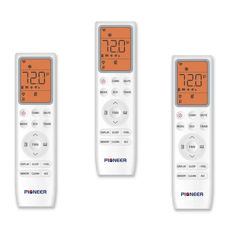 Pioneer® Triple Split 36000 BTU 3-Ton Quantum Ultra Wi-Fi 22.5 SEER2 Energy-Star Multi (3) Zone Wall Mount Air Conditioner Heat Pump 230-Volt - WYT040GLSI24M4-12W-12W-12W  Mini Split Systems Direct