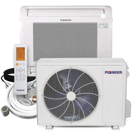 Pioneer® 18,000 BTU 22.4 SEER2 Floor Console Mini-Split Inverter++ Energy-Star Air Conditioner Heat Pump System Full Set 230V - FYB018GMFILCAD-FYB018GMFILCAD-10-FYB018GMFILCAD-16-FYB018GMFILCAD-25-FYB018GMFILCAD-33  Mini Split Systems Direct